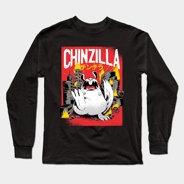 Chinzilla attacks Long Sleeve T-Shirt by Hmus